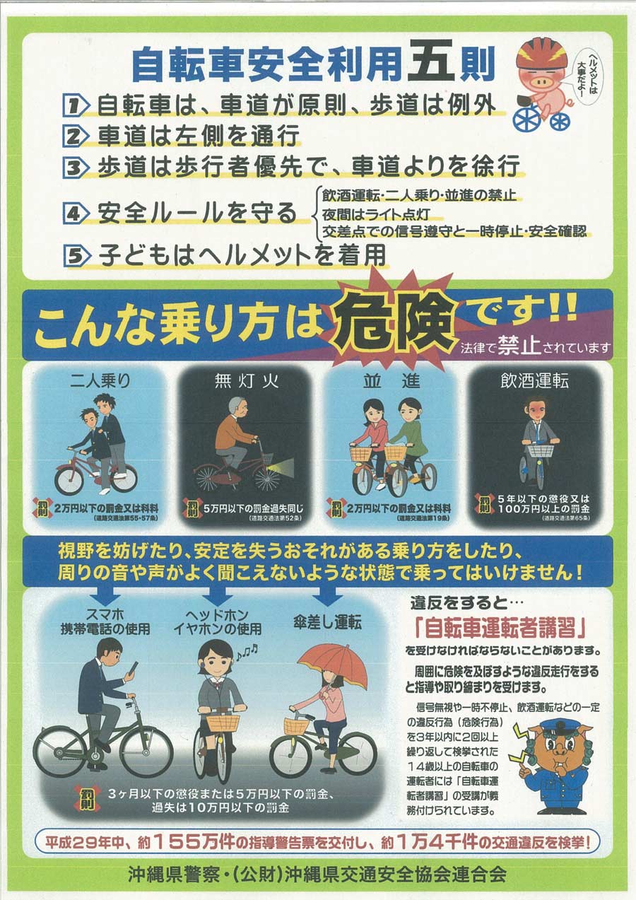 自転車 安全 利用 五 則